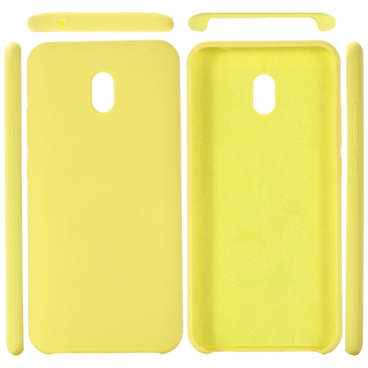 Soft Liquid Silicone Mobile Case for Xiaomi Redmi 8A - Yellow-2