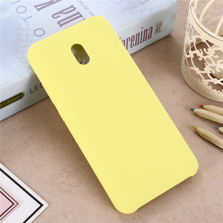 Soft Liquid Silicone Mobile Case for Xiaomi Redmi 8A - Yellow-6