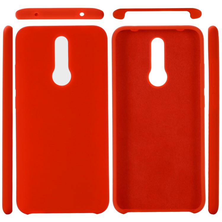 Liquid Silicone Stylish Casing Cell Shell for Xiaomi Redmi 8 - Red-2