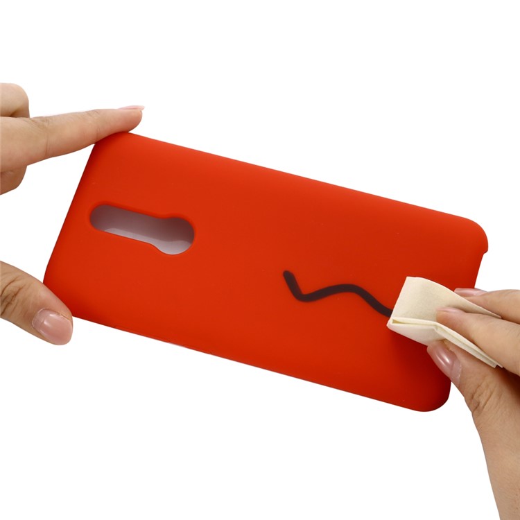 Liquid Silicone Stylish Casing Cell Shell for Xiaomi Redmi 8 - Red-5