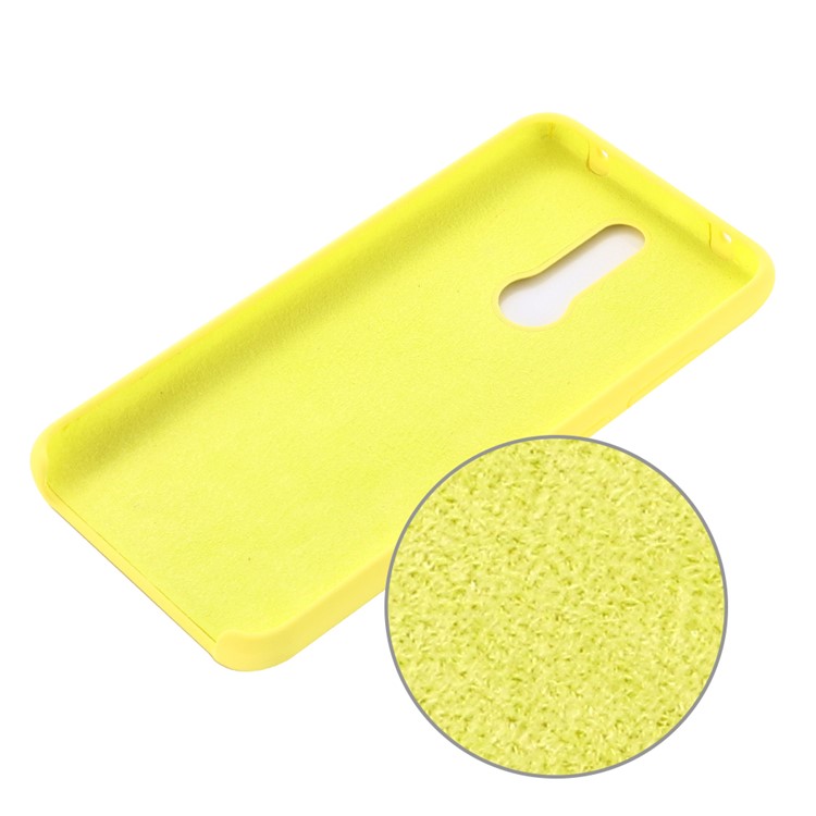 Liquid Silicone Stylish Casing Cell Shell for Xiaomi Redmi 8 - Yellow-3