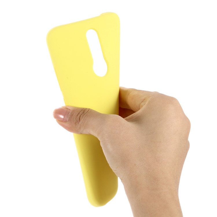 Liquid Silicone Stylish Casing Cell Shell for Xiaomi Redmi 8 - Yellow-4