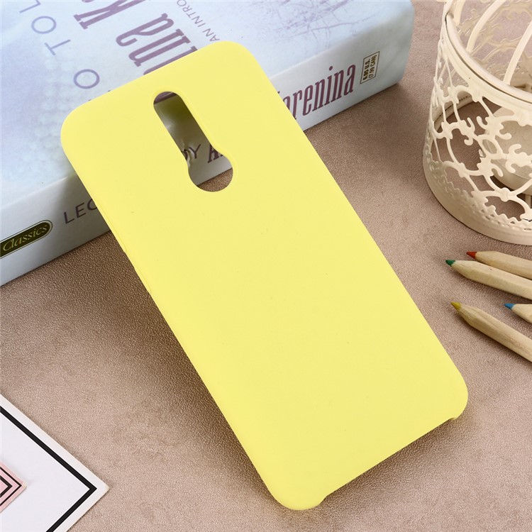 Liquid Silicone Stylish Casing Cell Shell for Xiaomi Redmi 8 - Yellow-6