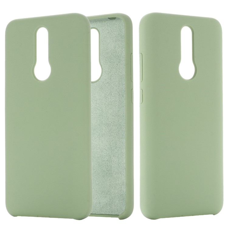 Liquid Silicone Stylish Casing Cell Shell for Xiaomi Redmi 8 - Green-1