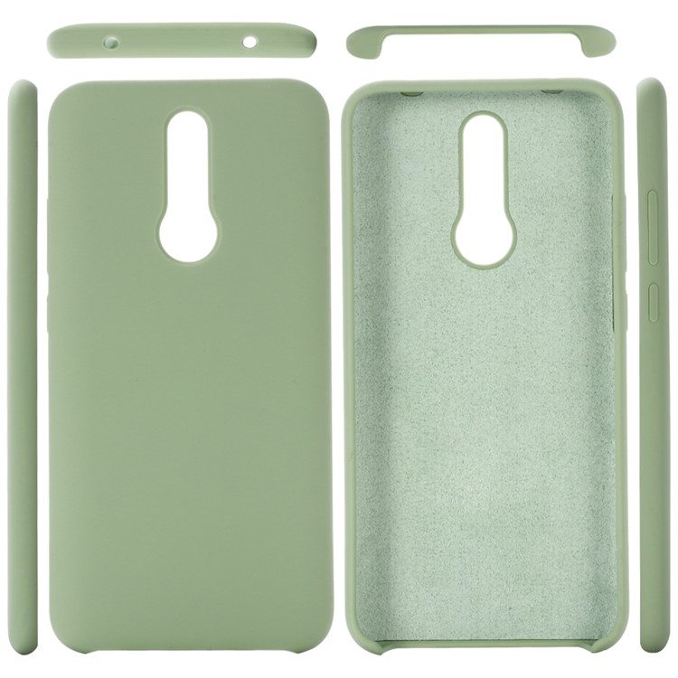 Liquid Silicone Stylish Casing Cell Shell for Xiaomi Redmi 8 - Green-2