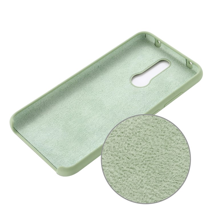 Liquid Silicone Stylish Casing Cell Shell for Xiaomi Redmi 8 - Green-3