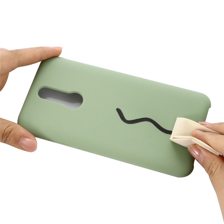 Liquid Silicone Stylish Casing Cell Shell for Xiaomi Redmi 8 - Green-5