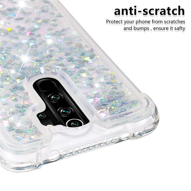 Dynamic Glitter Powder TPU Shockproof Case for Xiaomi Redmi Note 8 Pro - Silver-5