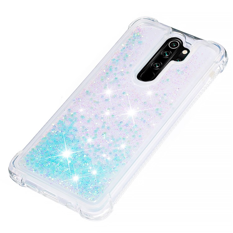 Dynamic Glitter Powder TPU Shockproof Case for Xiaomi Redmi Note 8 Pro - Baby Blue-6