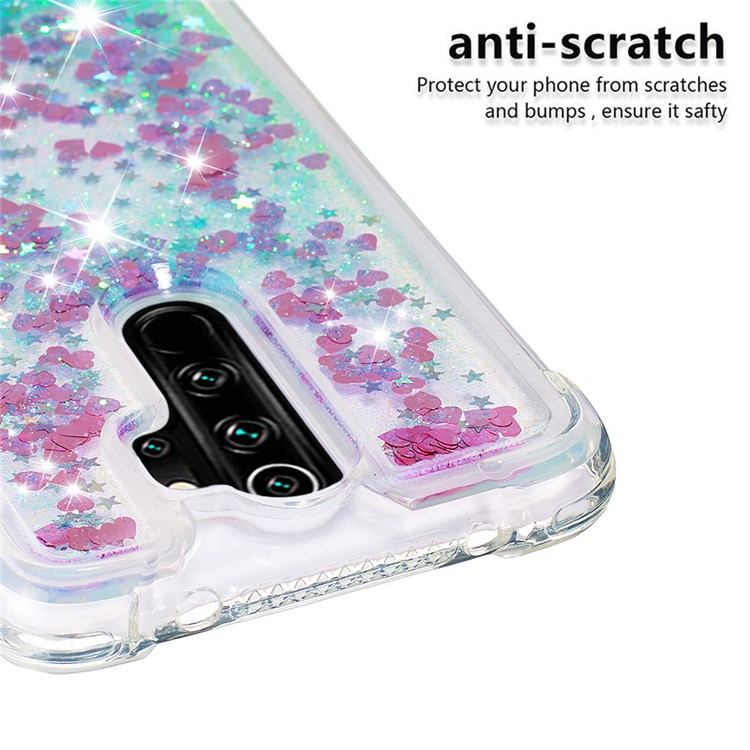 Dynamic Glitter Powder TPU Shockproof Case for Xiaomi Redmi Note 8 Pro - Green-5