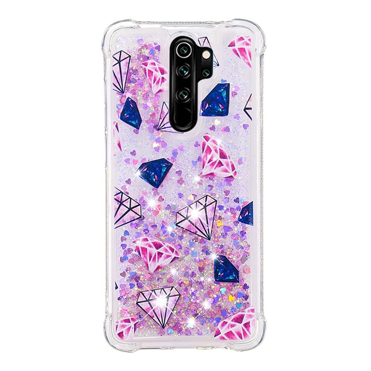 Liquid Glitter Powder Patterned Quicksand Shockproof TPU Phone Case for Xiaomi Redmi Note 8 Pro - Diamond-2