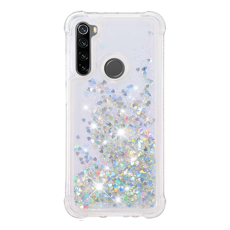 Dynamic Glitter Powder TPU Shockproof Case for Xiaomi Redmi Note 8 - Silver-2