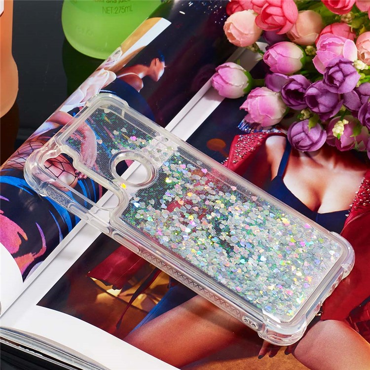 Dynamic Glitter Powder TPU Shockproof Case for Xiaomi Redmi Note 8 - Silver-6