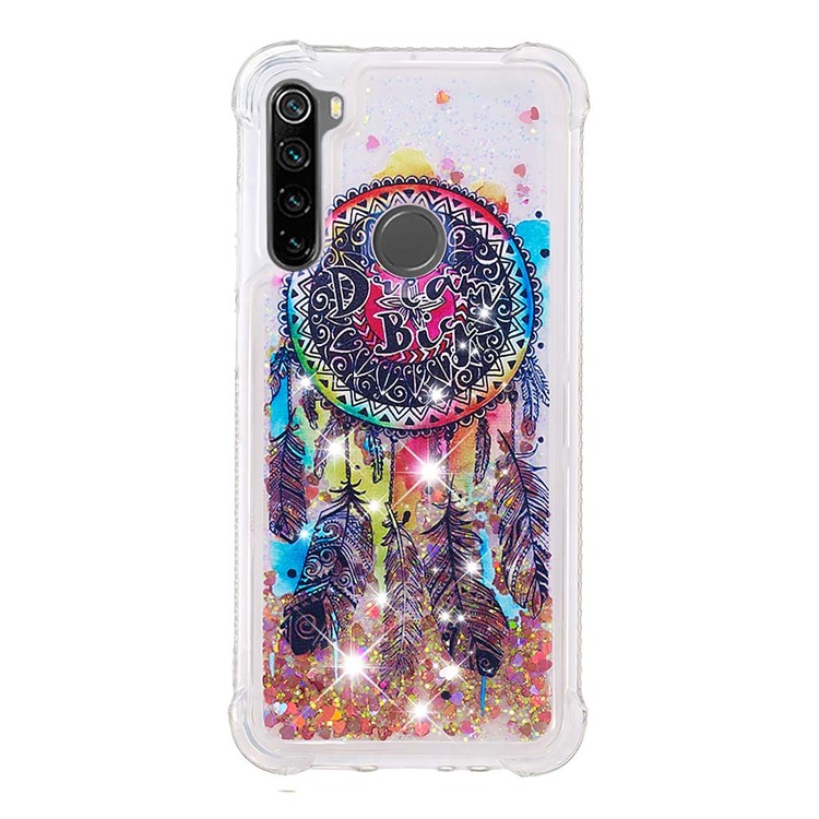 Patterned Quicksand Shockproof TPU Back Case for Xiaomi Redmi Note 8 - Dream Catcher-2
