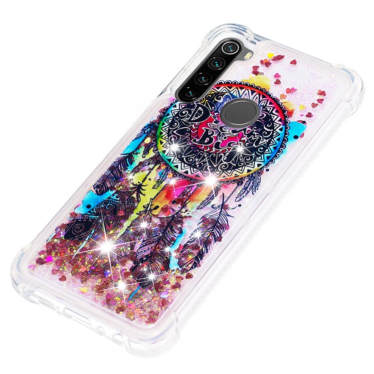 Patterned Quicksand Shockproof TPU Back Case for Xiaomi Redmi Note 8 - Dream Catcher-6