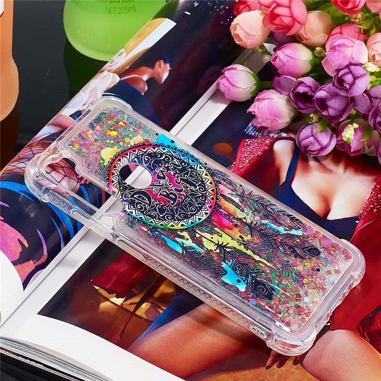 Patterned Quicksand Shockproof TPU Back Case for Xiaomi Redmi Note 8 - Dream Catcher-7