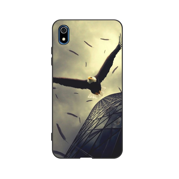 Embossment Printing TPU Cell Phone Shell for Xiaomi Redmi 7A - Grey / Eagle-1