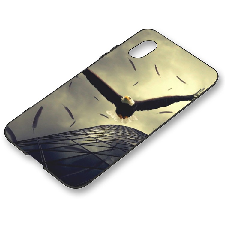 Embossment Printing TPU Cell Phone Shell for Xiaomi Redmi 7A - Grey / Eagle-2