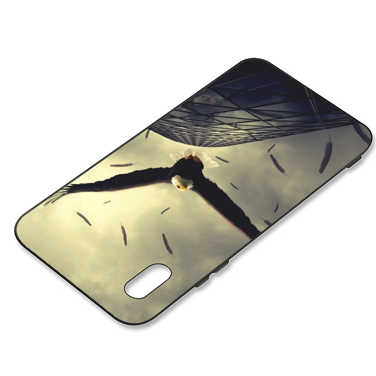 Embossment Printing TPU Cell Phone Shell for Xiaomi Redmi 7A - Grey / Eagle-3