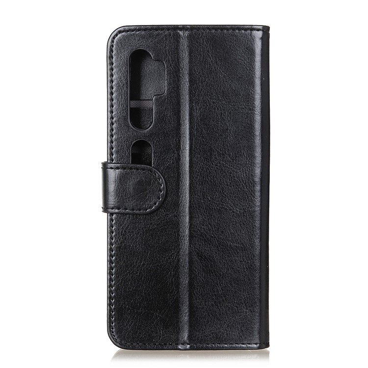 Crazy Horse Leather Phone Cell Wallet Case for Xiaomi Mi Note 10 - Black-3