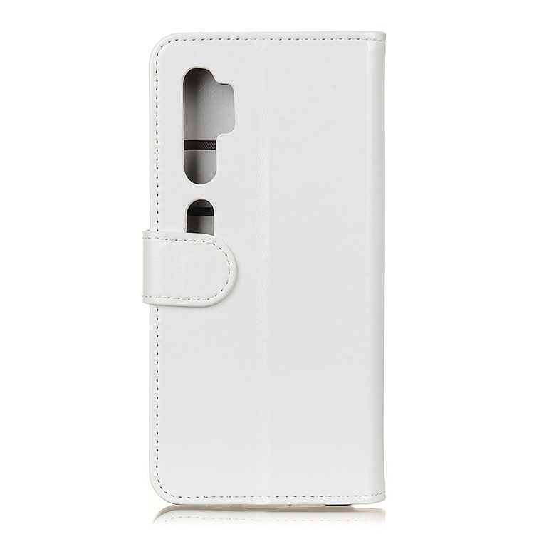 Crazy Horse Leather Phone Cell Wallet Case for Xiaomi Mi Note 10 - White-3