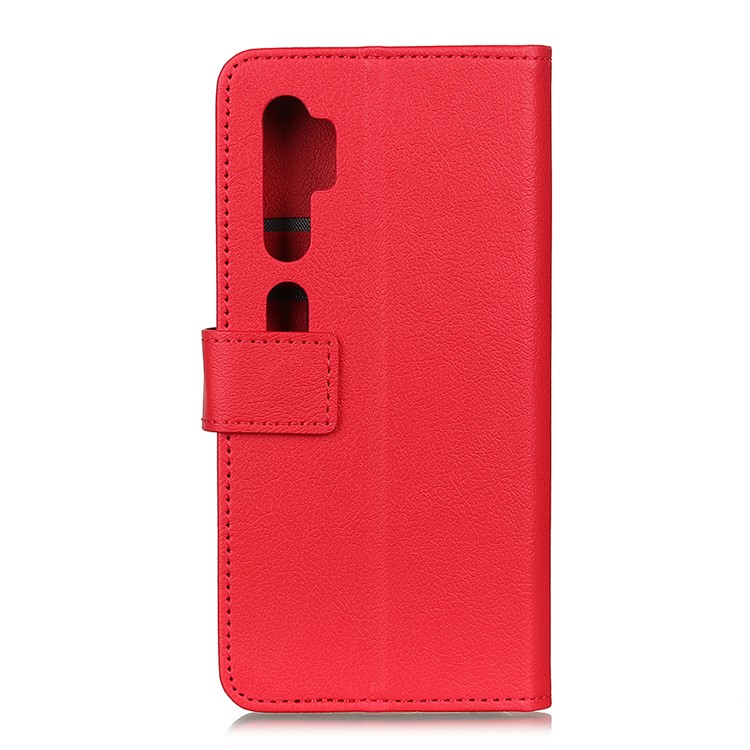 Wallet Leather Stand Phone Case for Xiaomi Mi Note 10 - Red-2