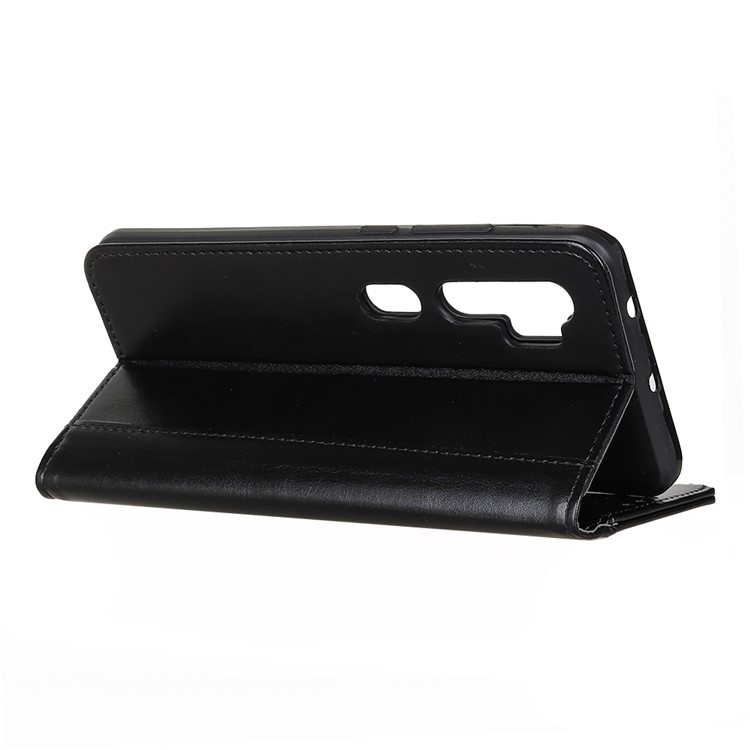 Rivet Decorated Crazy Horse Leather Wallet Case for Xiaomi Mi Note 10 - Black-3