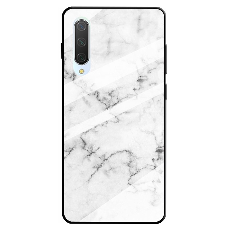 Marble Texture Tempered Glass Back + TPU Hybrid Shell for Xiaomi Mi CC9e / Mi A3 - Style E-5