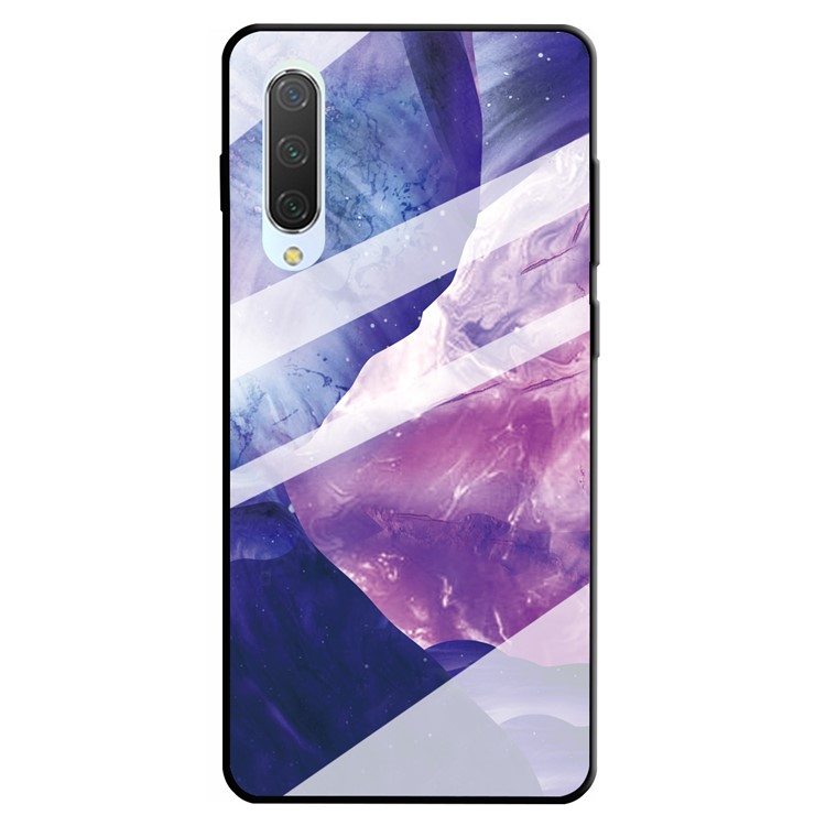 Marble Texture Tempered Glass Back + TPU Hybrid Shell for Xiaomi Mi CC9e / Mi A3 - Style K-5