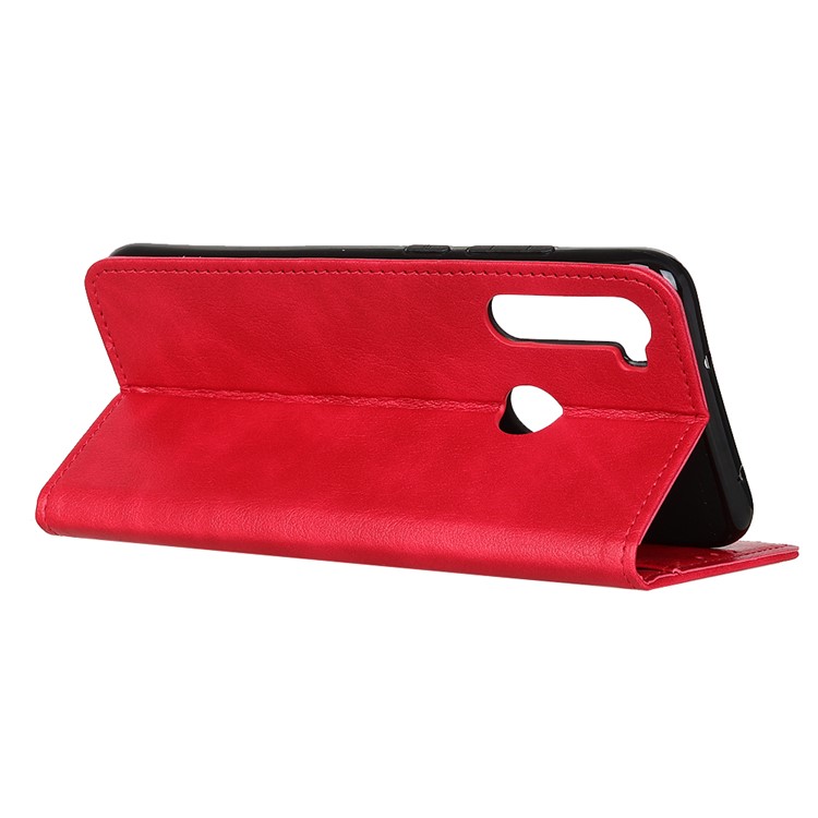 Wallet Stand Leather Phone Cover for Xiaomi Redmi Note 8T - Red-4
