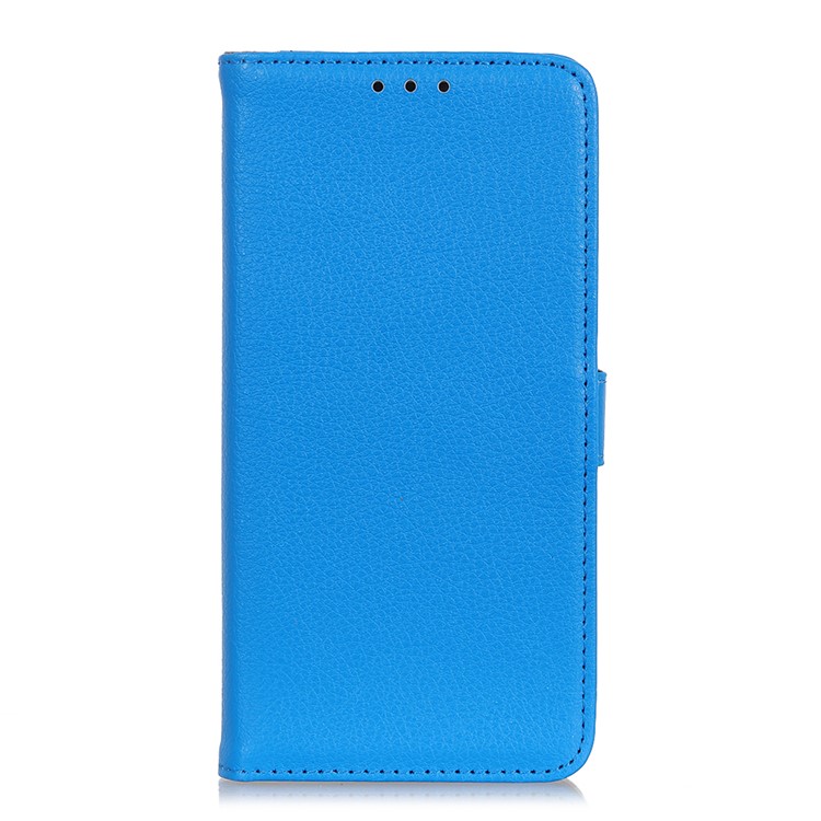 Litchi Skin Wallet Leather Stand Case for Xiaomi Redmi Note 8T - Blue-2