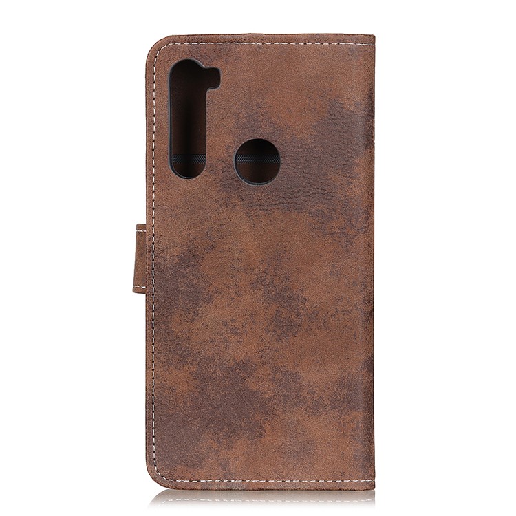 Vintage Style Leather Wallet Case for Xiaomi Redmi Note 8T - Coffee-3