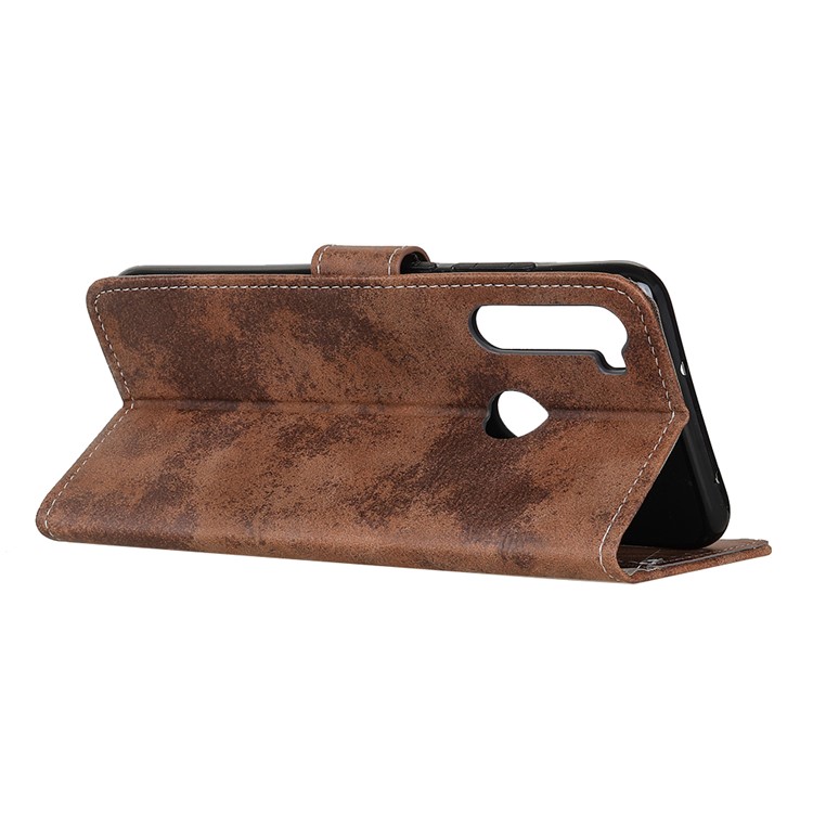 Vintage Style Leather Wallet Case for Xiaomi Redmi Note 8T - Coffee-4