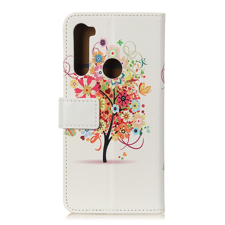Pattern Printing PU Leather Wallet Stand Phone Cover for Xiaomi Redmi Note 8T - Colorful Tree-2