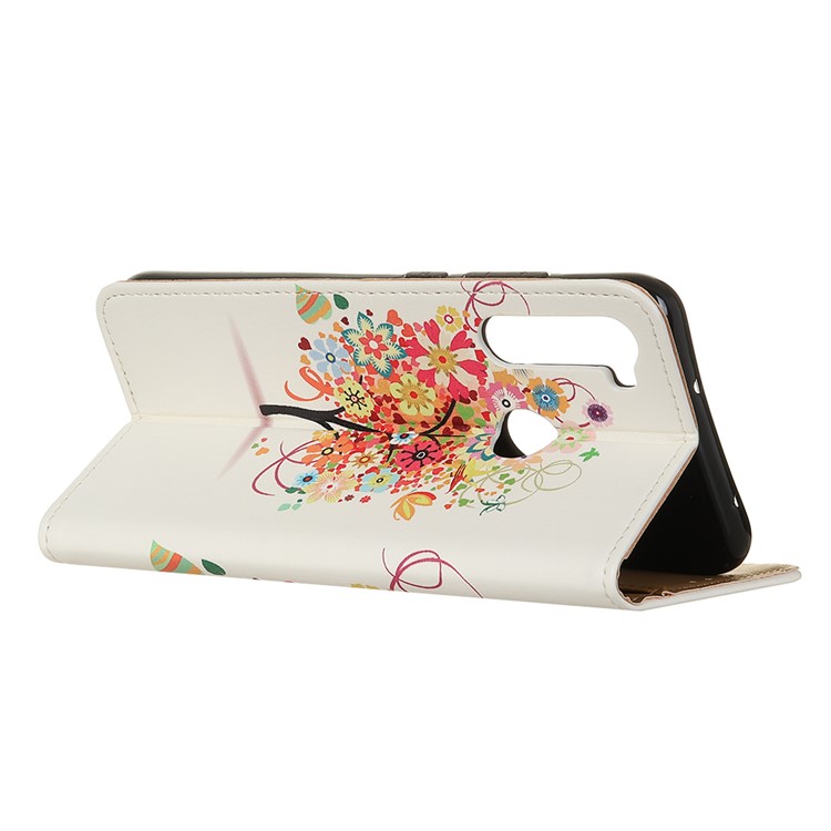 Pattern Printing PU Leather Wallet Stand Phone Cover for Xiaomi Redmi Note 8T - Colorful Tree-3