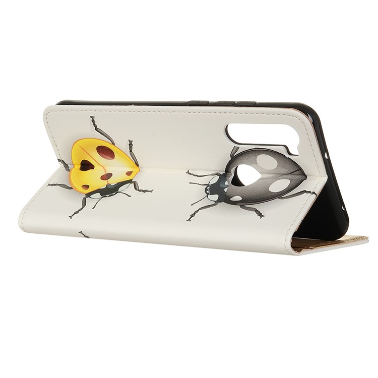 Pattern Printing PU Leather Wallet Stand Phone Cover for Xiaomi Redmi Note 8T - Ladybugs-3