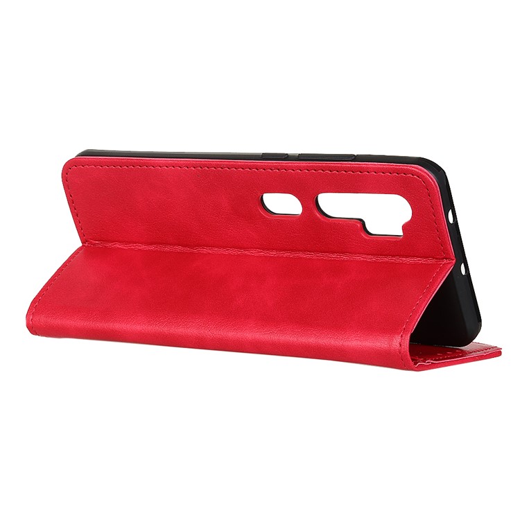 Wallet Leather Stand Case for Xiaomi Mi Note 10 / Mi CC9 Pro - Red-4