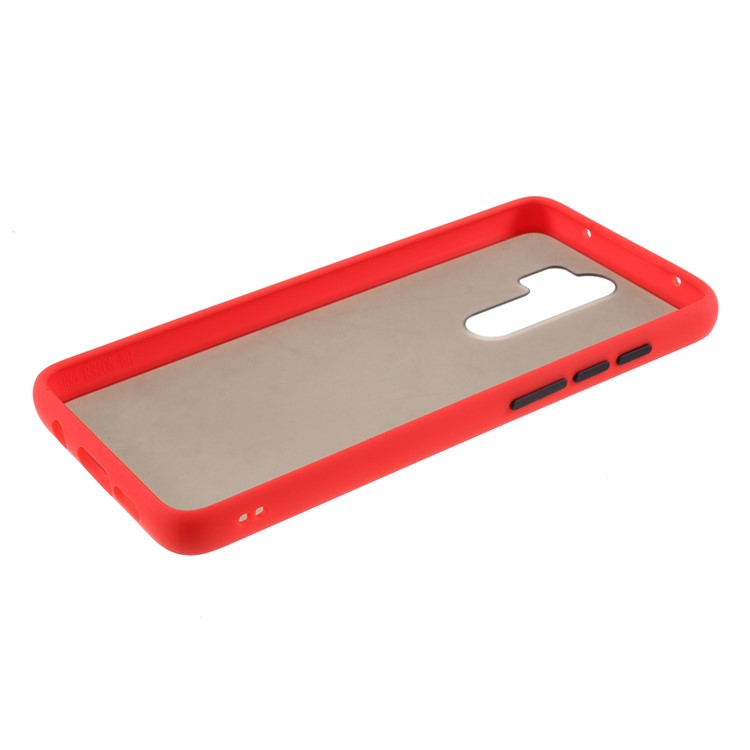 Matte Skin Drop-resistant PC + TPU Hybrid Phone Protective Case for Xiaomi Redmi Note 8 Pro - Red-5