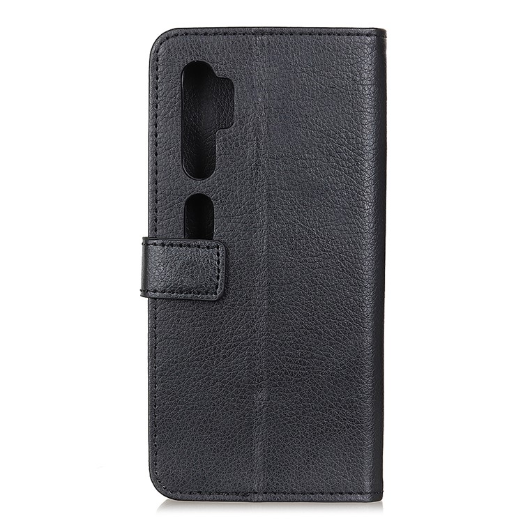 Litchi Surface Wallet Leather Casing for Xiaomi Mi Note 10/Mi CC9 Pro - Black-3