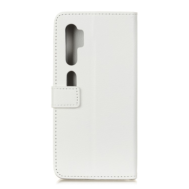 Litchi Surface Wallet Leather Casing for Xiaomi Mi Note 10/Mi CC9 Pro - White-3