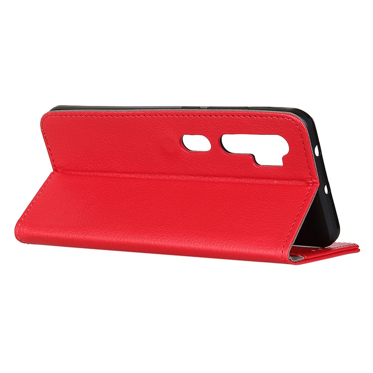 Litchi Surface Wallet Leather Casing for Xiaomi Mi Note 10/Mi CC9 Pro - Red-4