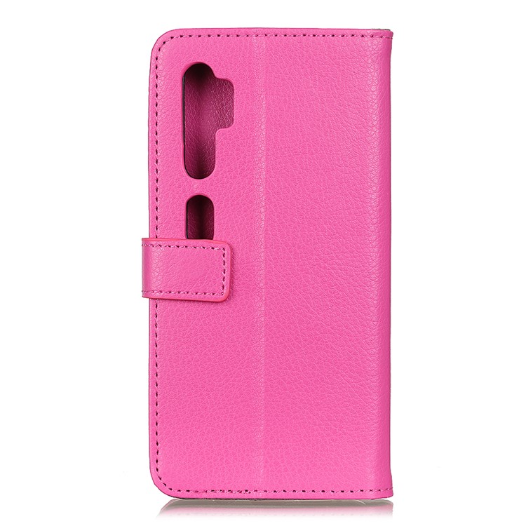Litchi Surface Wallet Leather Casing for Xiaomi Mi Note 10/Mi CC9 Pro - Rose-3
