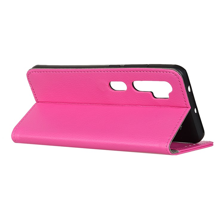 Litchi Surface Wallet Leather Casing for Xiaomi Mi Note 10/Mi CC9 Pro - Rose-4