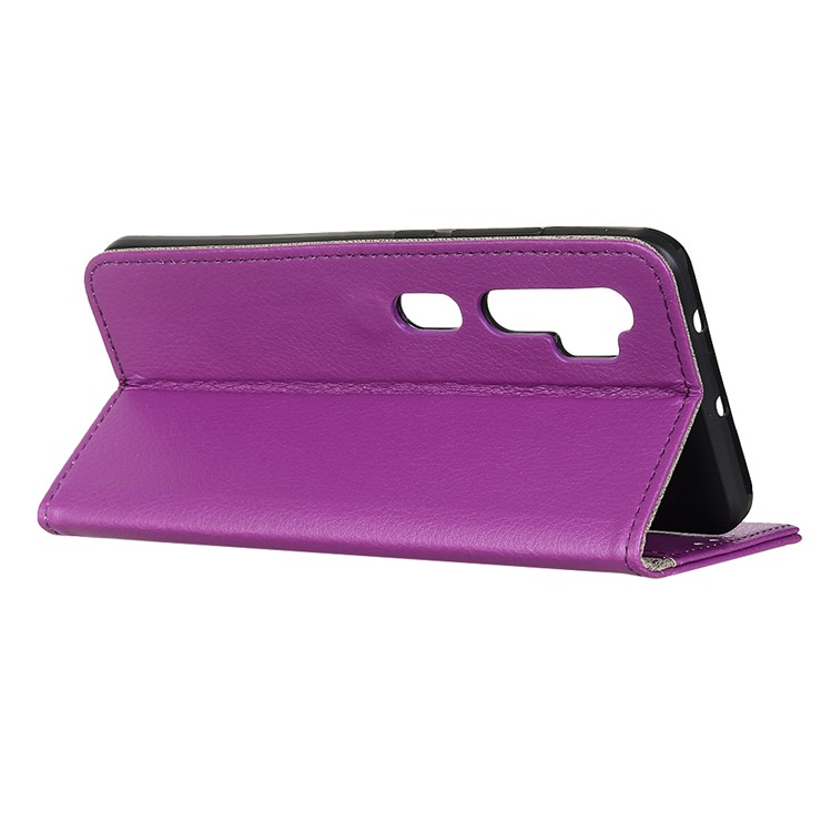 Litchi Surface Wallet Leather Casing for Xiaomi Mi Note 10/Mi CC9 Pro - Purple-4