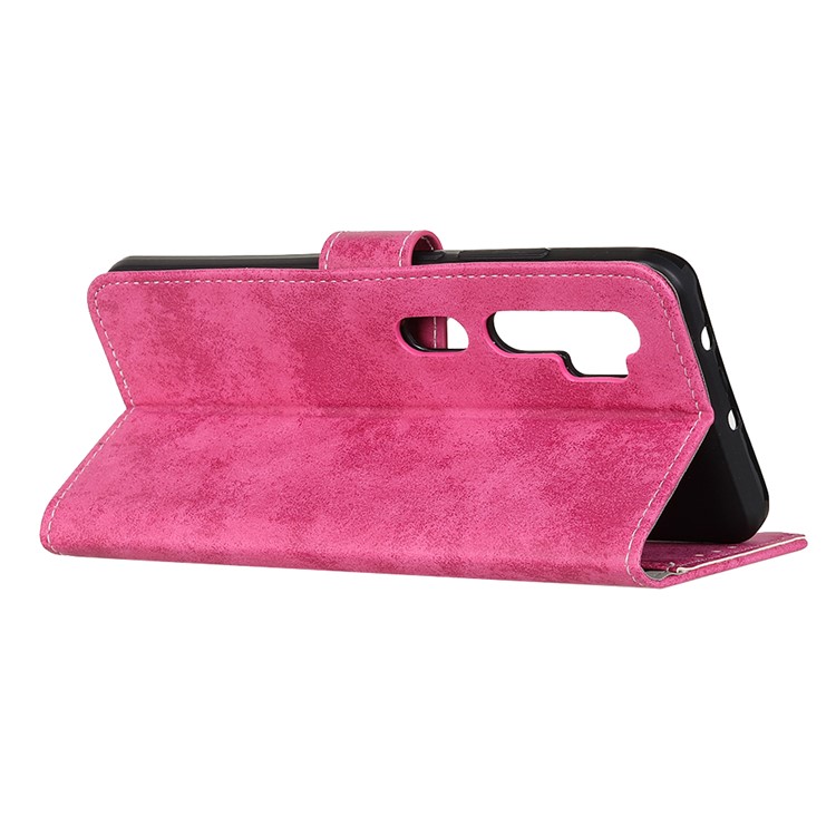 Retro Leather Wallet Stylish Case Cover for Xiaomi Mi Note 10/Mi CC9 Pro - Rose-4