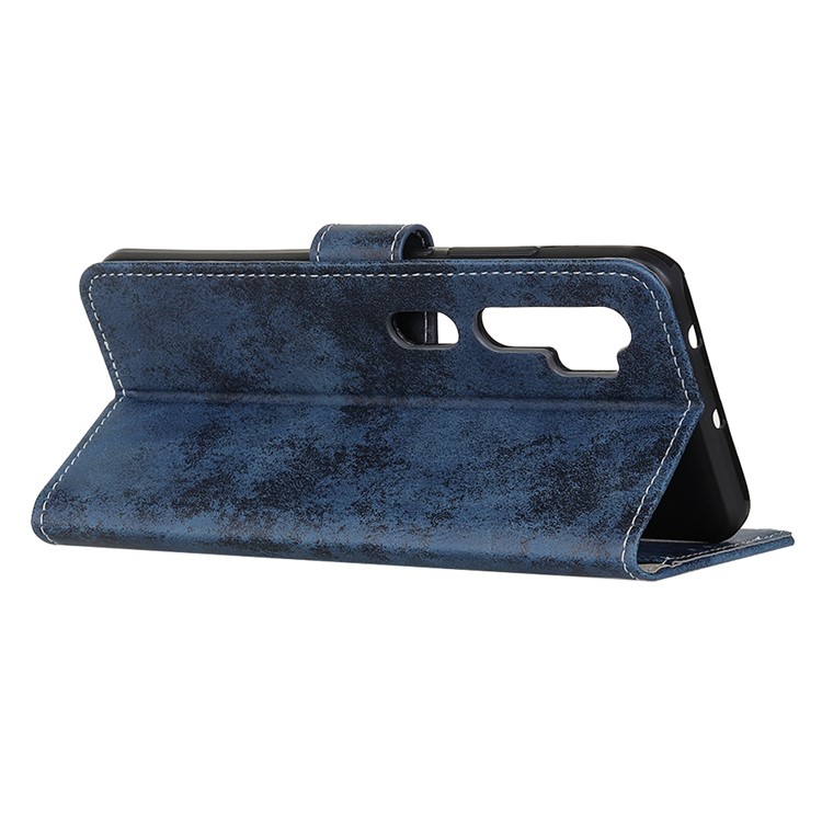 Retro Leather Wallet Stylish Case Cover for Xiaomi Mi Note 10/Mi CC9 Pro - Blue-4