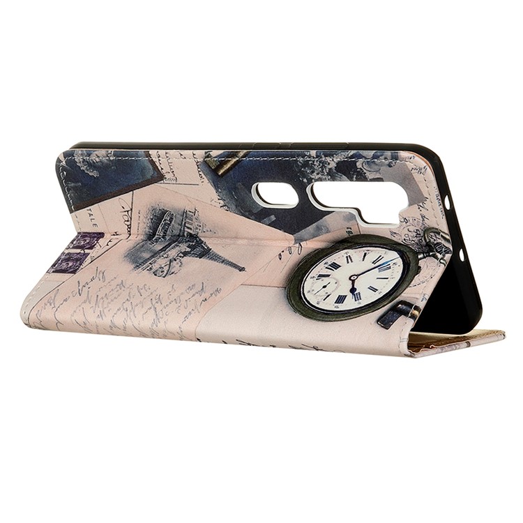 Pattern Printing PU Leather Wallet Stand Phone Case for Xiaomi Mi Note 10/CC9 Pro - Eiffel Tower and Letters-4