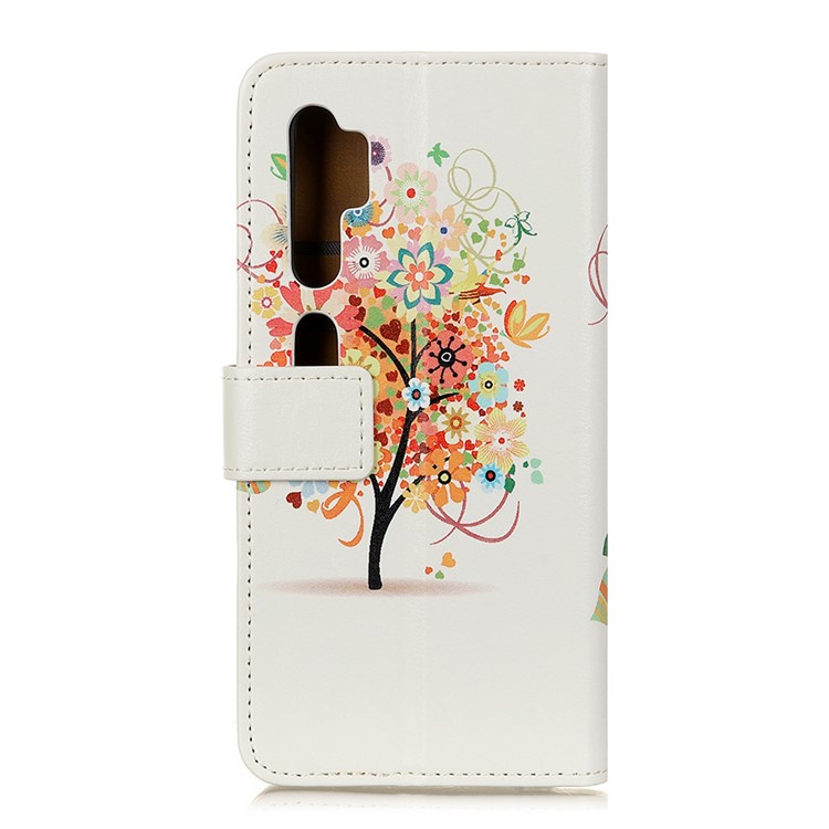 Pattern Printing PU Leather Wallet Stand Phone Case for Xiaomi Mi Note 10/CC9 Pro - Colorful Tree-2