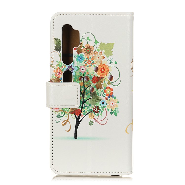 Pattern Printing PU Leather Wallet Stand Phone Case for Xiaomi Mi Note 10/CC9 Pro - Colorful Tree with Grapes-2