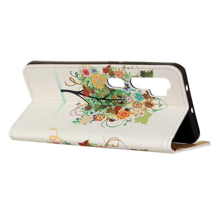 Pattern Printing PU Leather Wallet Stand Phone Case for Xiaomi Mi Note 10/CC9 Pro - Colorful Tree with Grapes-3
